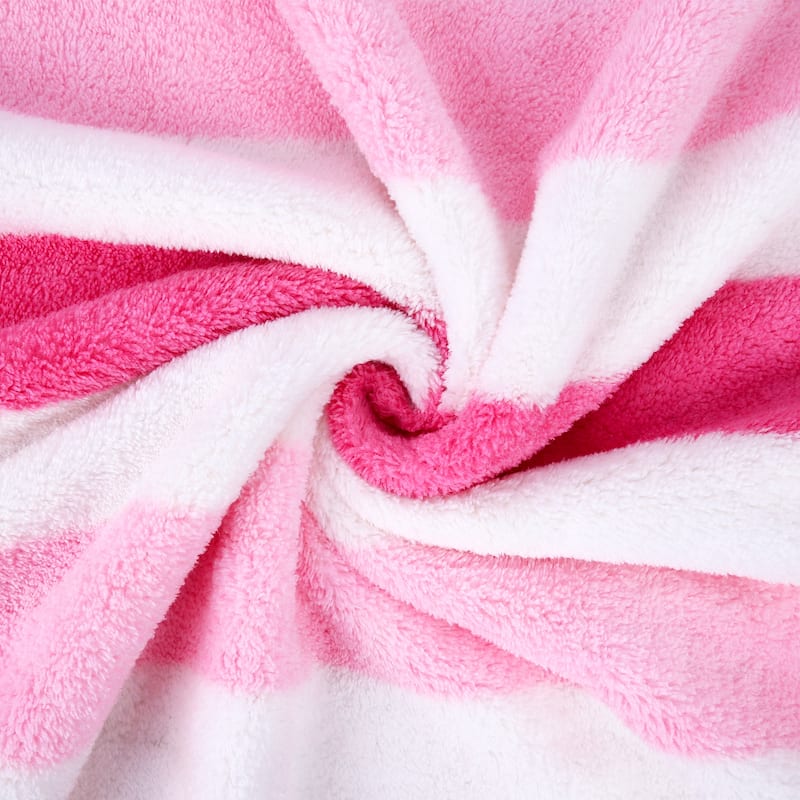 2-Piece Fleece Cabana Beach Towel Set Absorbent Pool Towels