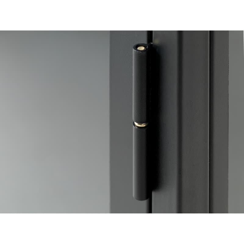 Rye Studio Cairyn Modern Glass and Metal Cabinet