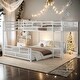 preview thumbnail 2 of 12, White Twin over Full Metal Frame Twin & Full Size Platform Beds for 2(with Weight Capacity 250lbs/350lbs)