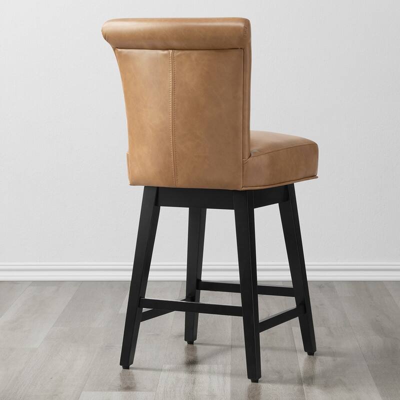 Spruce & Spring Noah Modern Upholstered Counter Height Swivel Barstool Single