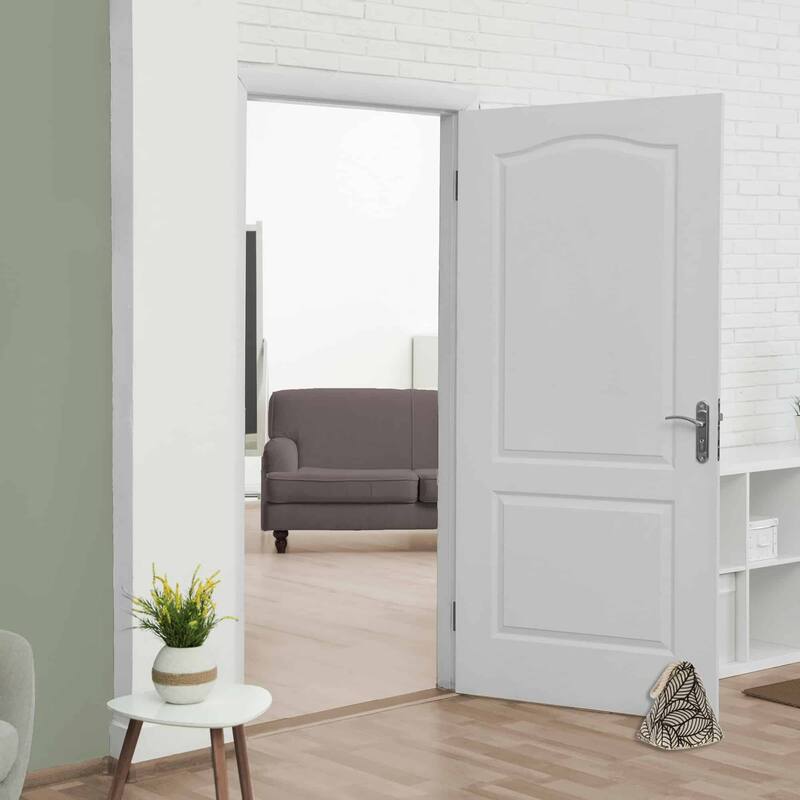 Jungle Print Cotton Weighted Bag Door Stop 2.3 lbs - 8"H x 5.8"L x 5.8"W