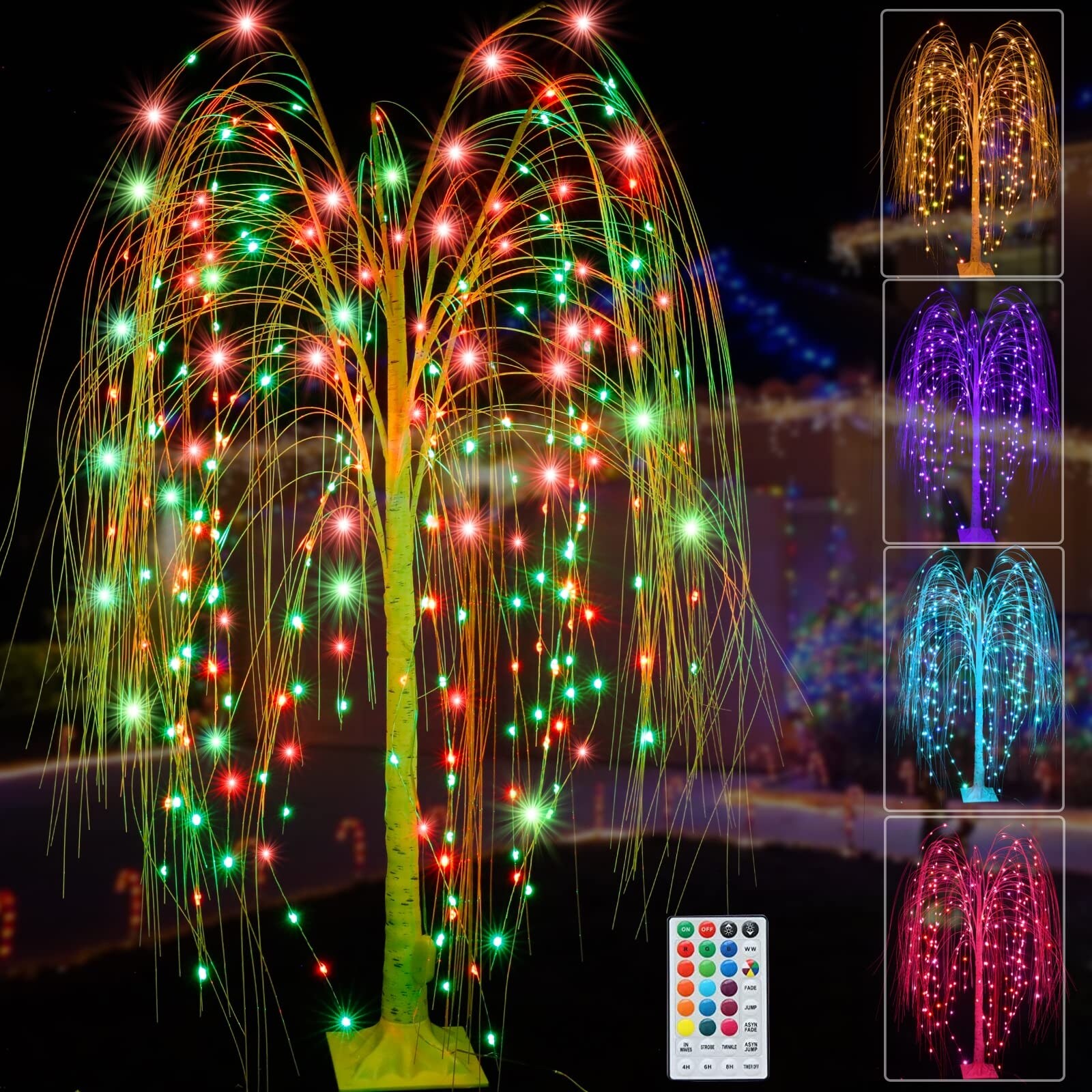6Ft LED Lighted Tree Weeping Willow Tree Color Changing Light Up Willow Tree Remote Control 18 Colors Lighted Willow Tree On Sale Bed Bath Beyond 39141030