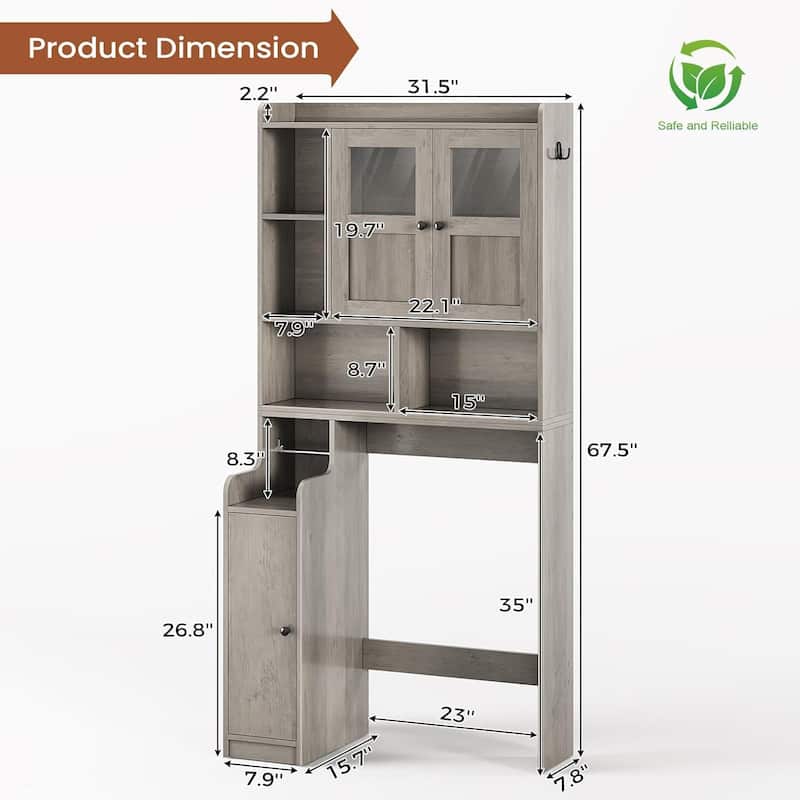 Over The Toilet Bathroom Storage Cabinet Toilet Storage Shelves