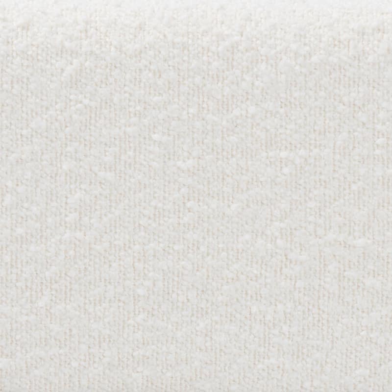 Aerona Boucle Upholstered Canopy Bed - Four Poster Platform Bed with Channel-Tufted Headboard, Cream, Queen