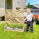 preview thumbnail 30 of 29, Kids Picnic Table with Umbrella and Storage Inside, Sand and Water Table, Kids Outdoor Furniture, Wooden Bench Backyard