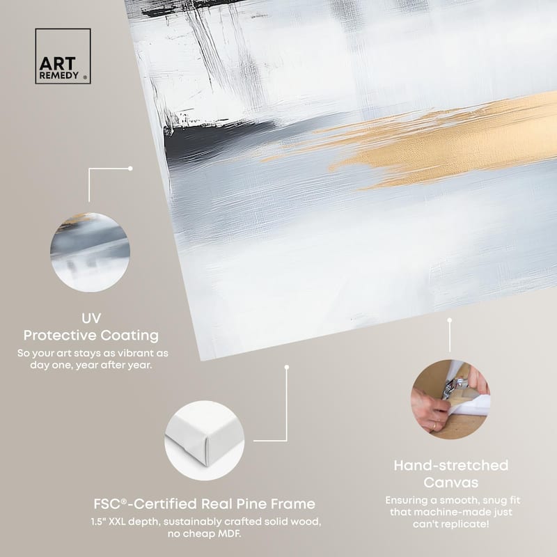 Visual Gold Vortex II Canvas by Art Remedy, Gallery Wrapped