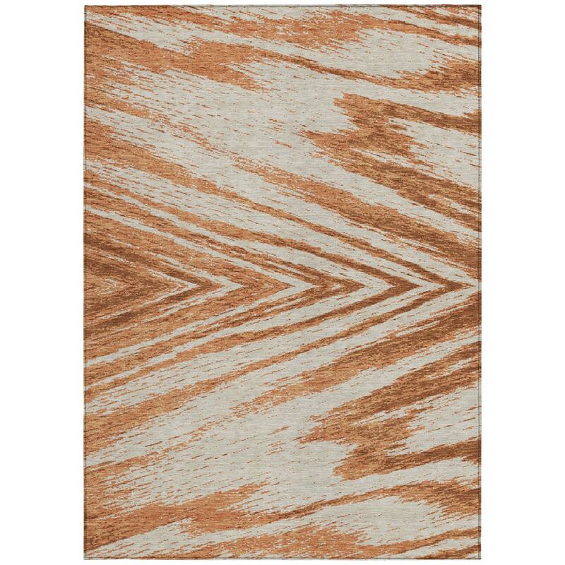 HomeRoots Abstract Transitional Rectangle Outdoor Rug