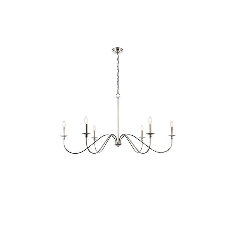 Bellevue EGCH46481 Nerita 6 Light 48" Wide Taper Candle Chandelier