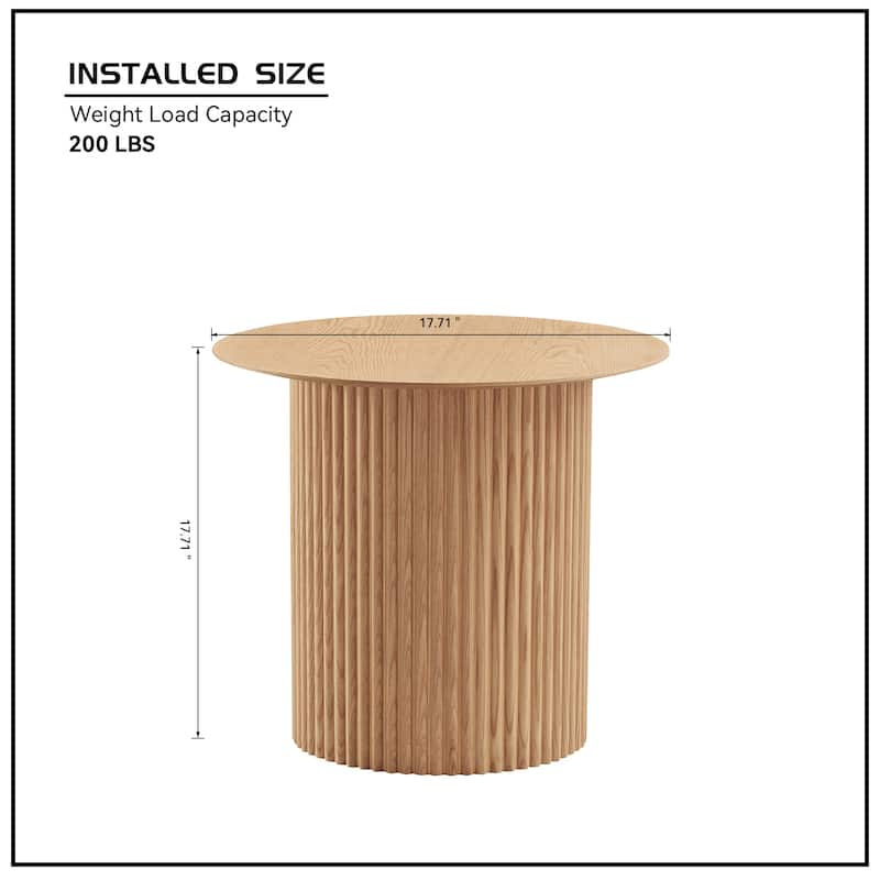 Round Fluted Side Table