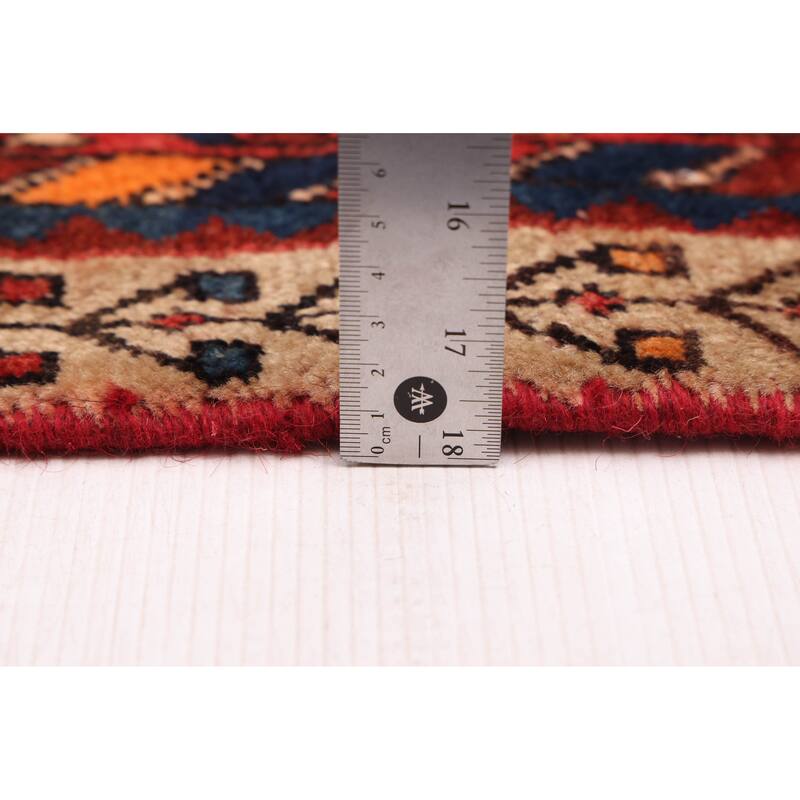 ECARPETGALLERY Hand-knotted Melis Black, Red Wool Rug - 5'0 x 6'4