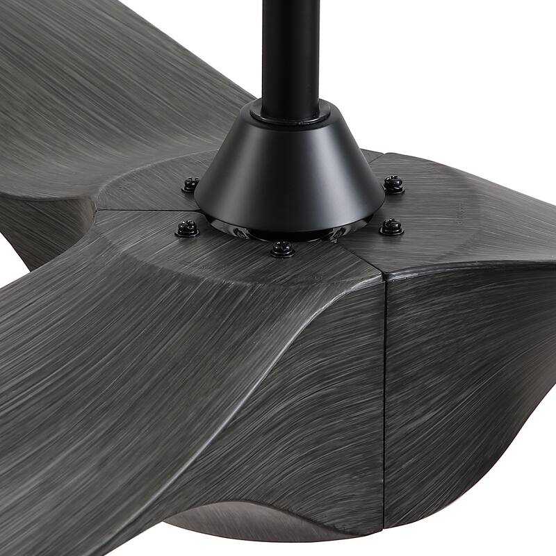 YUHAO 56 inch 6 Speed Quiet DC Motor Indoor Matte White Ceiling Fans with Lights and Remote Control