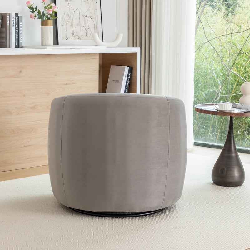 SEYNAR Modern Glam Velvet Upholstered 360 Degree Swivel Accent Armchair