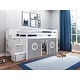 preview thumbnail 22 of 69, JACKPOT Contemporary Low Loft Twin Bed with 3 Step Stairway and Tent