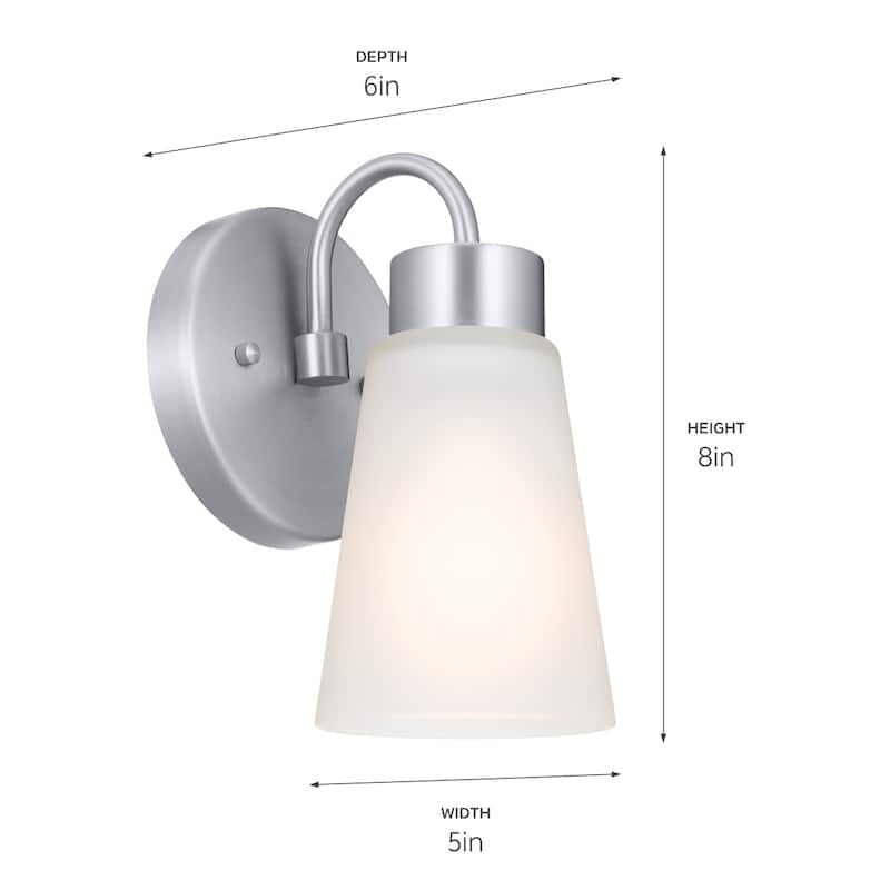 Kichler Lighting Erma 1-Light Bathroom Indoor Wall Sconce Light