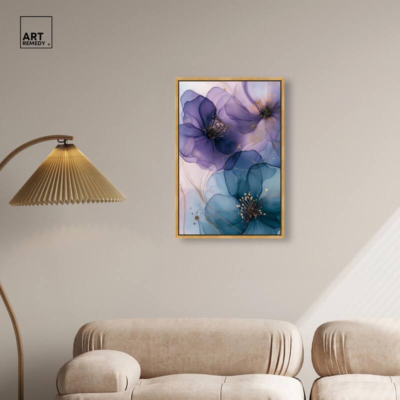 Gilded Cyanescence II Canvas by Art Remedy
