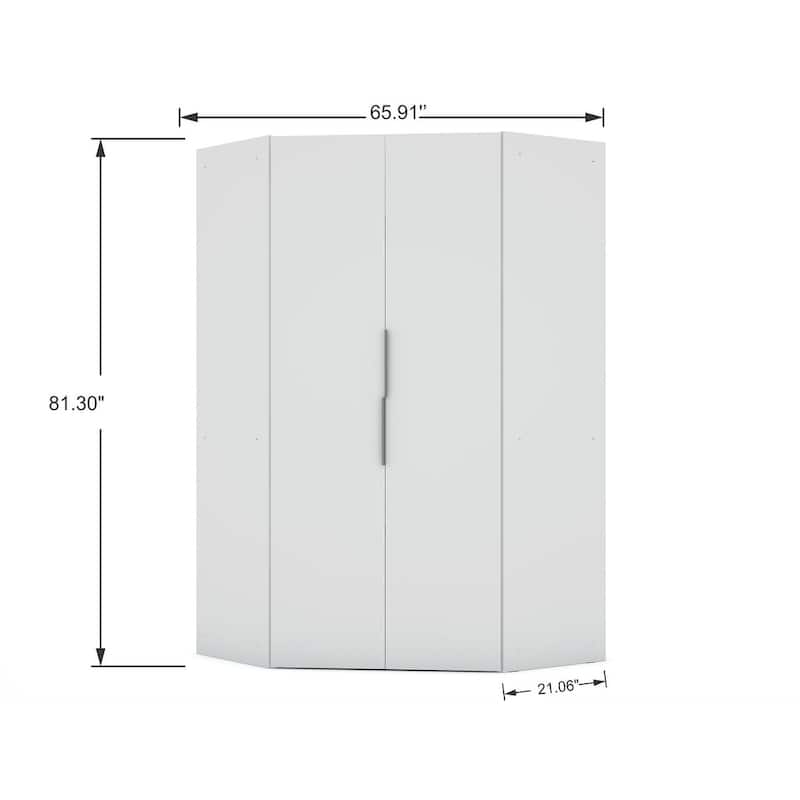 Manhattan Comfort Mulberry 2-Piece Wardrobe Closet