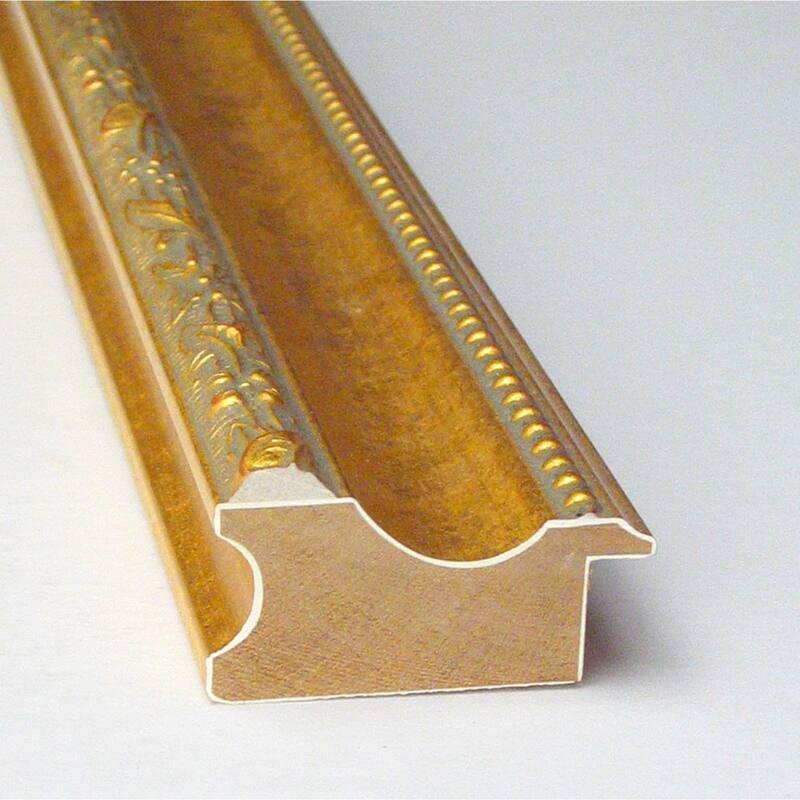 Colonial Embossed Gold Wood Framed White Corkboard Bulletin Board