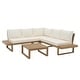 preview thumbnail 7 of 25, Outdoor 4 pieces V-Shaped Acacia Wood Sectional Sofa Set