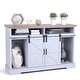 preview thumbnail 19 of 32, MAISON ARTS 52-Inch Farmhouse Sliding Barn Door TV Stand Sideboard Buffet Storage Cabinet