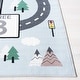 preview thumbnail 24 of 27, SAFAVIEH Kids Playhouse Machine Washable Slip Resistant Sunny Hopscotch 5' x 5' Square - Grey/Blue