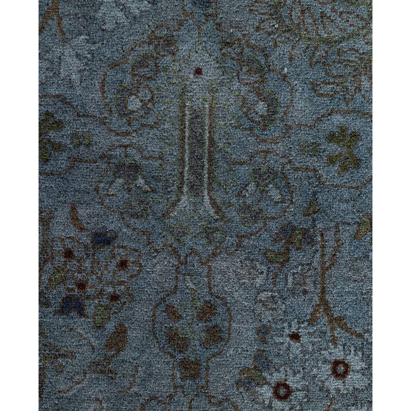 Overdyed One-of-a-Kind Hand-Knotted Area Rug - Black - 2' 6" x 16' 4"