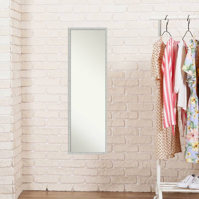 Imprint Non-Beveled Wood Framed Full-Length On the Door Mirror - Glass Size 14x48