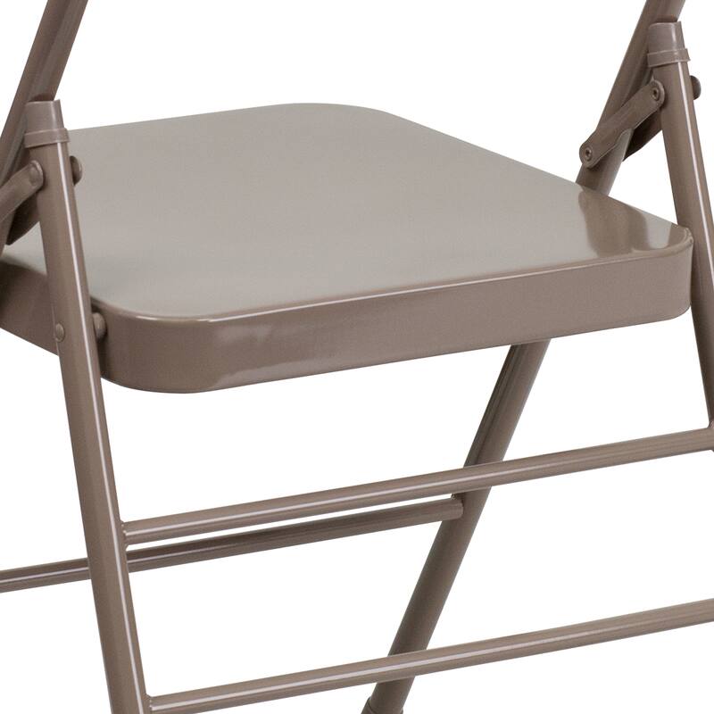 4 Pack Triple Braced & Double Hinged Metal Folding Chair
