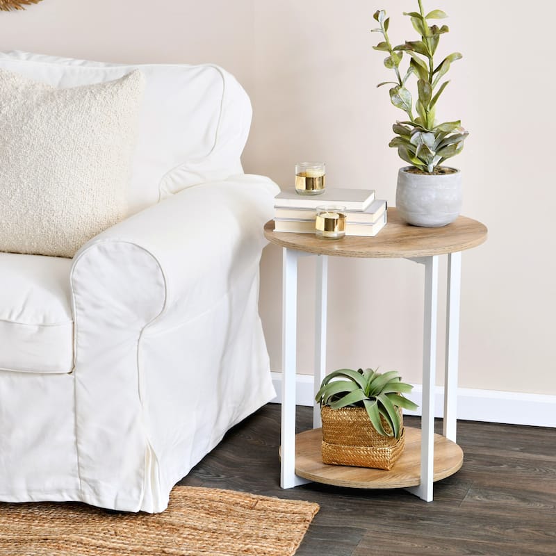 Jamestown Side End Table with Storage Shelf
