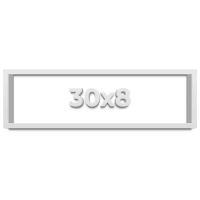 30x8 Shadow Box Frame White 1 Real Wood
