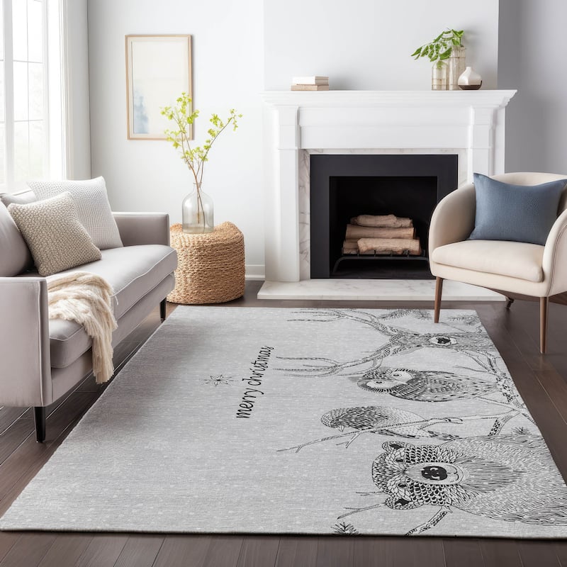 Premium Washable Super Soft Merry Christmas Animal Mayfield Rug