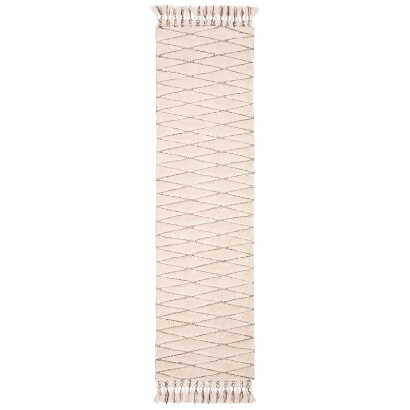 SAFAVIEH Handmade Casablanca Shag Yanina Tribal Wool Rug