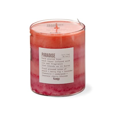 Fragrance Fusion Paradise Pink Jar Candle 11.6oz 40hr Burn Time Everyday Scented Wax Candle 3.35in H x 3in Dia