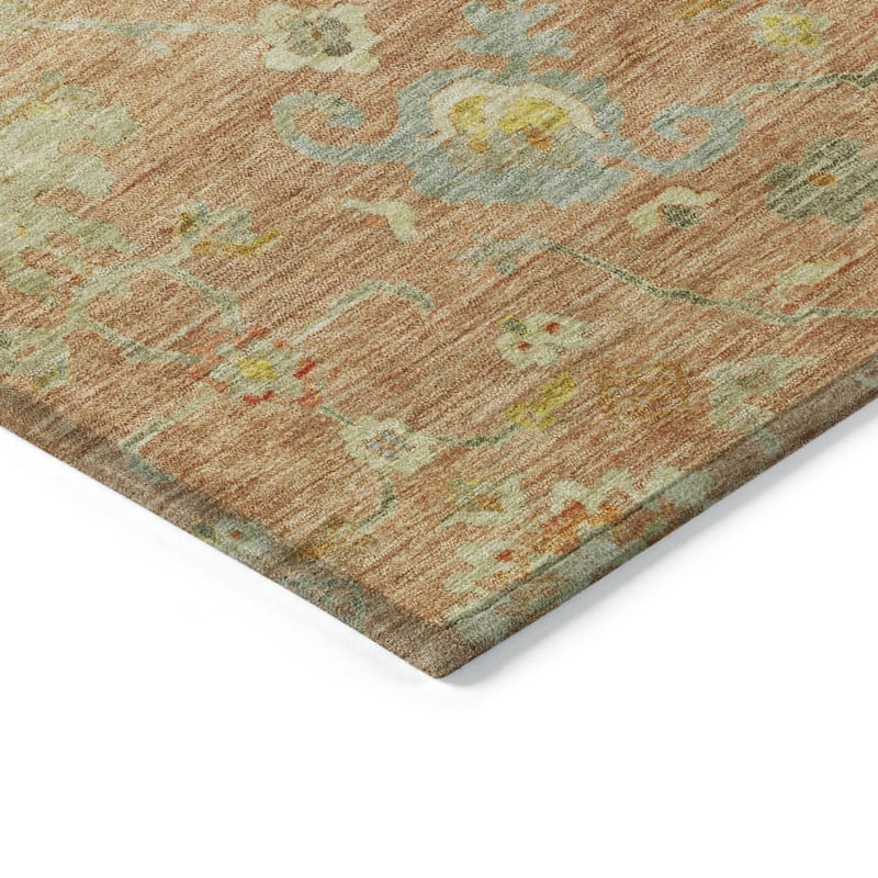 HomeRoots Floral Traditional Rectangle Outdoor Rug