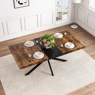 Vintage Rectangular Stretch Dining Table, Conference Table with Antique ...