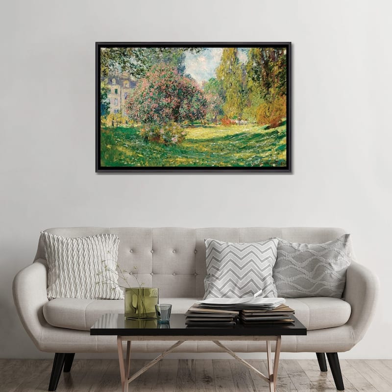 iCanvas "Landscape-The Parc Monceau" by Claude Monet Framed