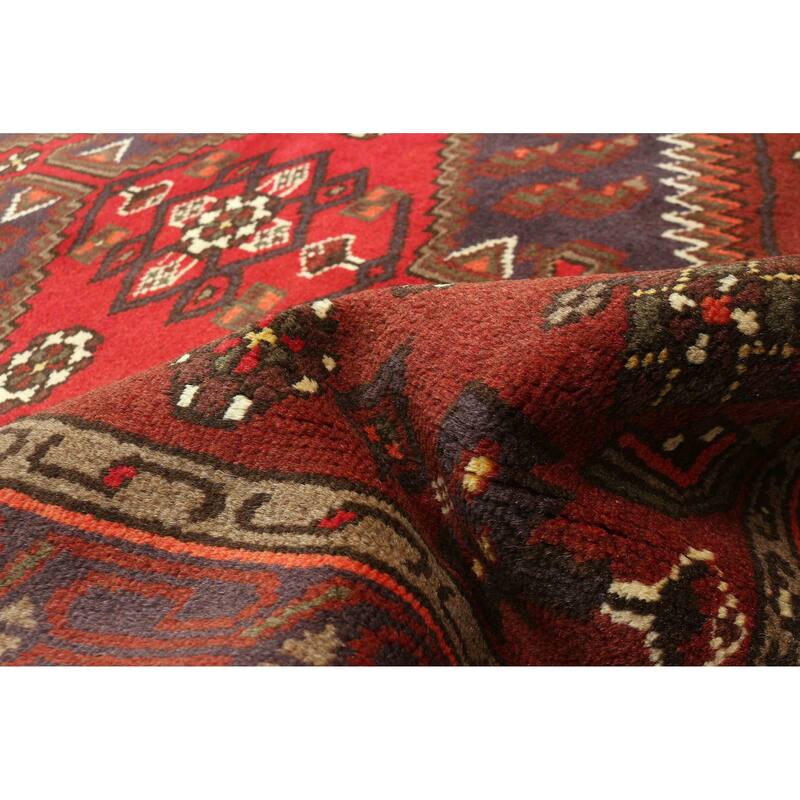 ECARPETGALLERY Hand-knotted Andelz Dark Red Wool Rug - 3'5 x 5'0