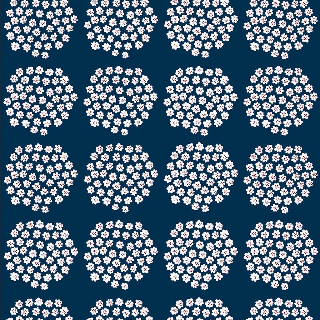 Marimekko Navy Puketti Peel & Stick Wallpaper