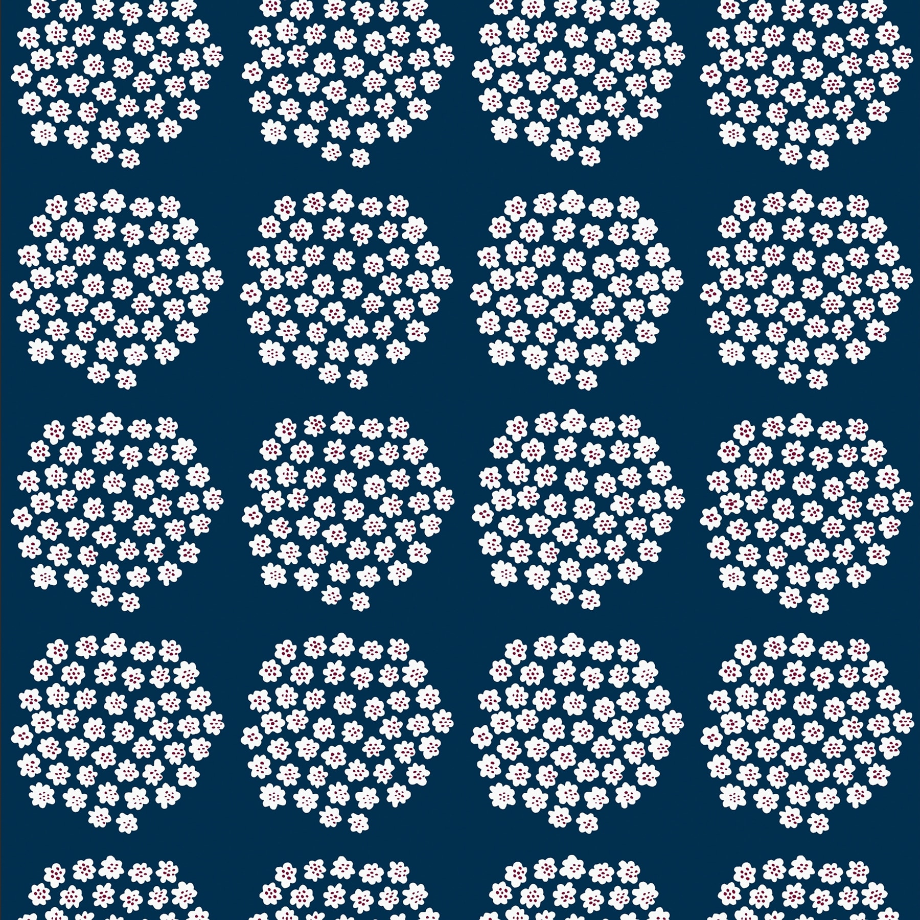 Marimekko Navy Puketti Peel & Stick Wallpaper