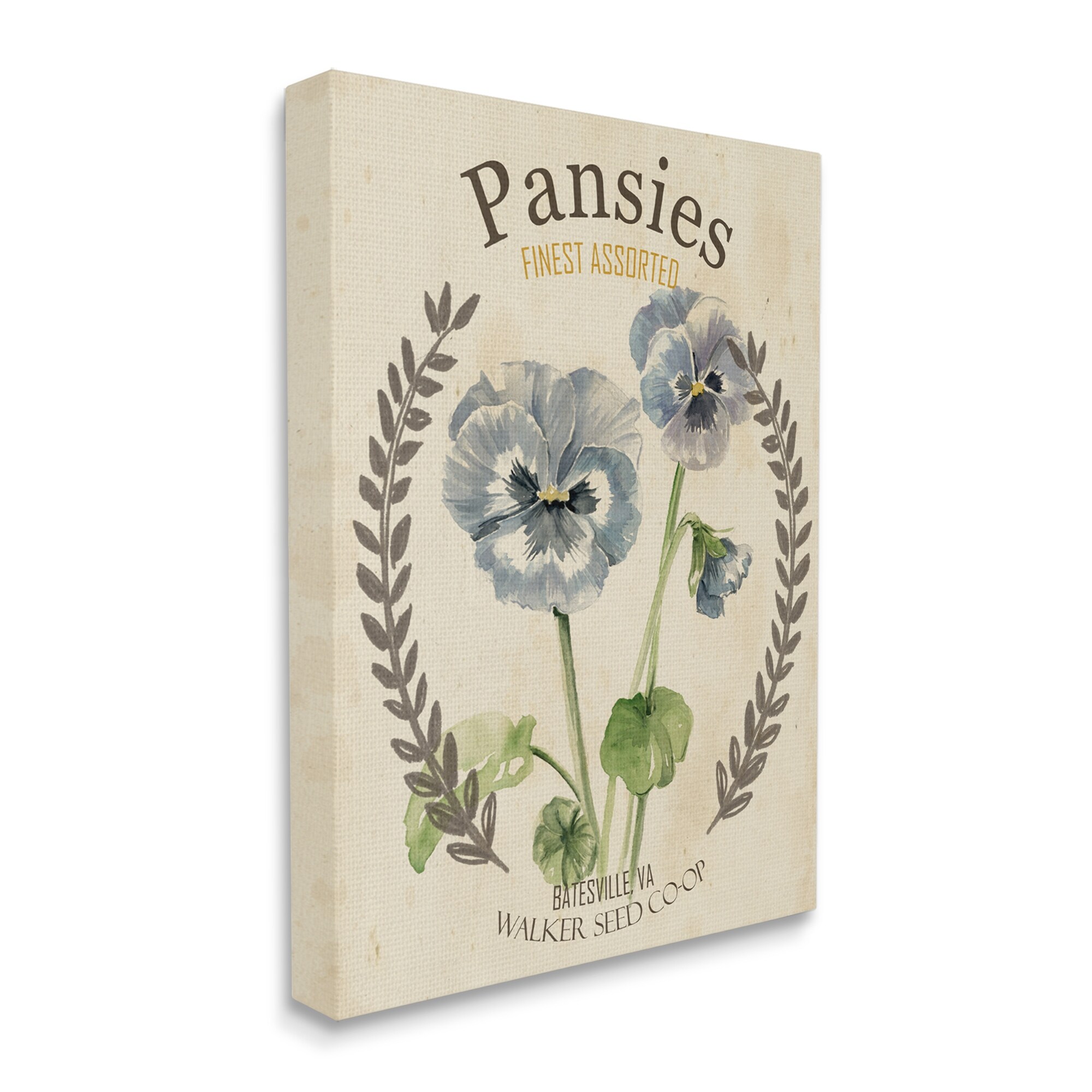 Stupell Blue Assorted Pansies Vintage Floral Seed Packet - Picture 14 of 19