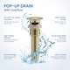 preview thumbnail 41 of 55, Pop Up Drain Stopper for Bathroom with Overflow