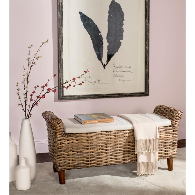 SAFAVIEH Danna Brown Bench - 43.9" x 14.8" x 21.1" - 44"W x 15"D x 21"H - Brown