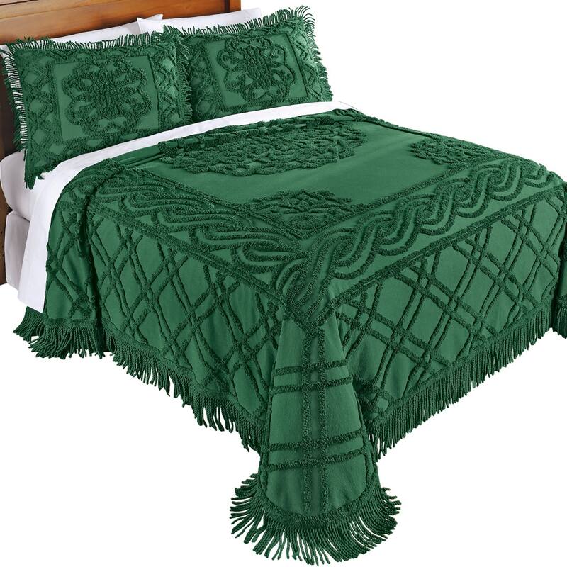 Elegant Chenille Fringe Bedspread