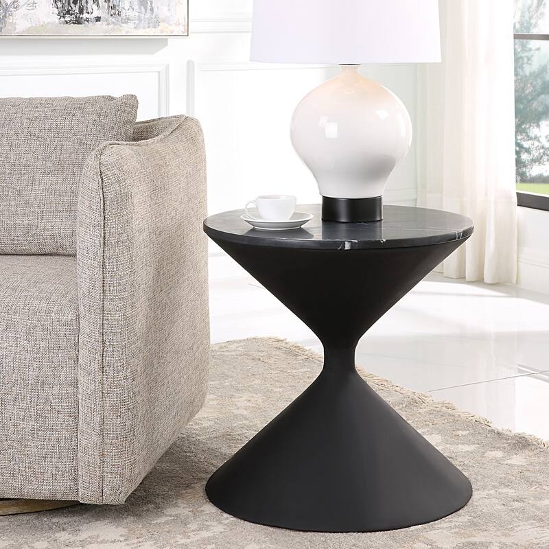 Uttermost 22888 22.5" Wide Iron, Marble, and Resin End Table