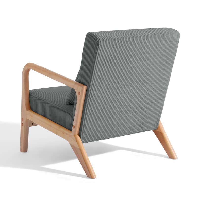 Set of 2 Mid-Century Upholstered Accent Chair with Cushion