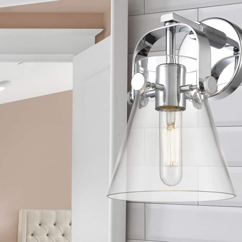 Innovations Lighting 423-1W-10-7 Pilaster II Cone Sconce Pilaster II