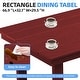 preview thumbnail 32 of 82, 7-Piece HDPE Outdoor Dining Table Sets with Umbrella Hole - 1-Table 6-Chairs