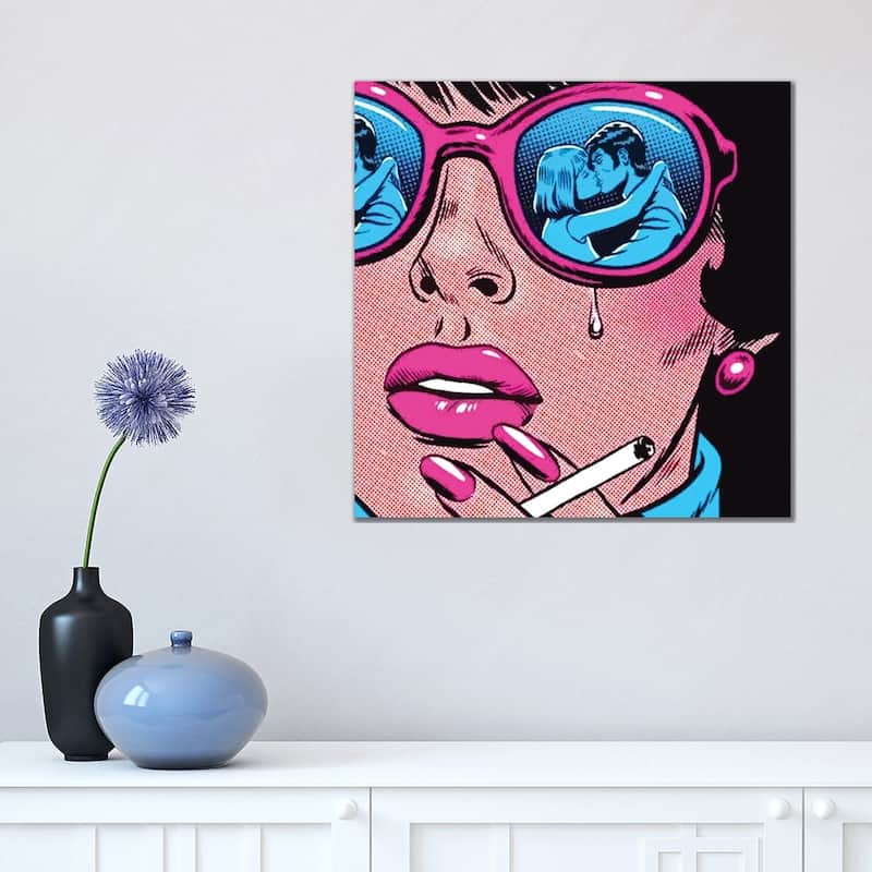 iCanvas "Smoking Woman" by Art Mirano Canvas Print - 18x18x1.5