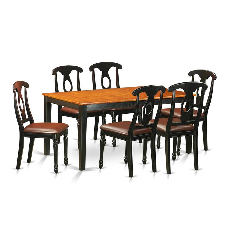 Dining Room Table Set for 8 - Solid Wood Chairs & Table - Cherry Finish - Furniture