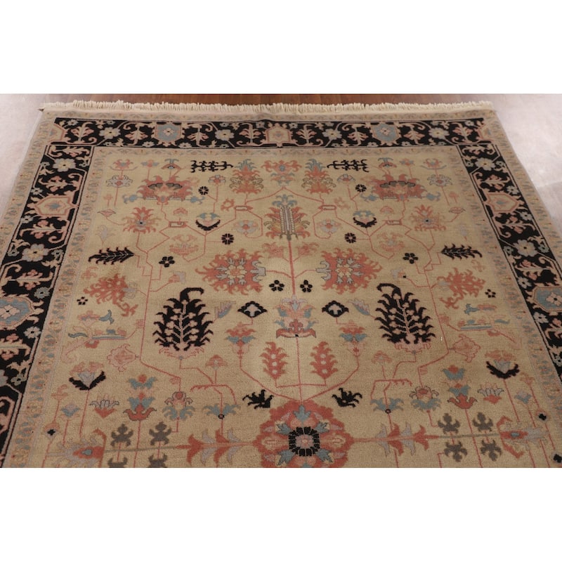 All-Over Ziegler Oriental Vintage Area Rug Handmade Wool Carpet - 5'8" x 8'7"
