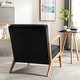 preview thumbnail 10 of 18, Kreindy Velvet/ Wood Mid-century Armchair